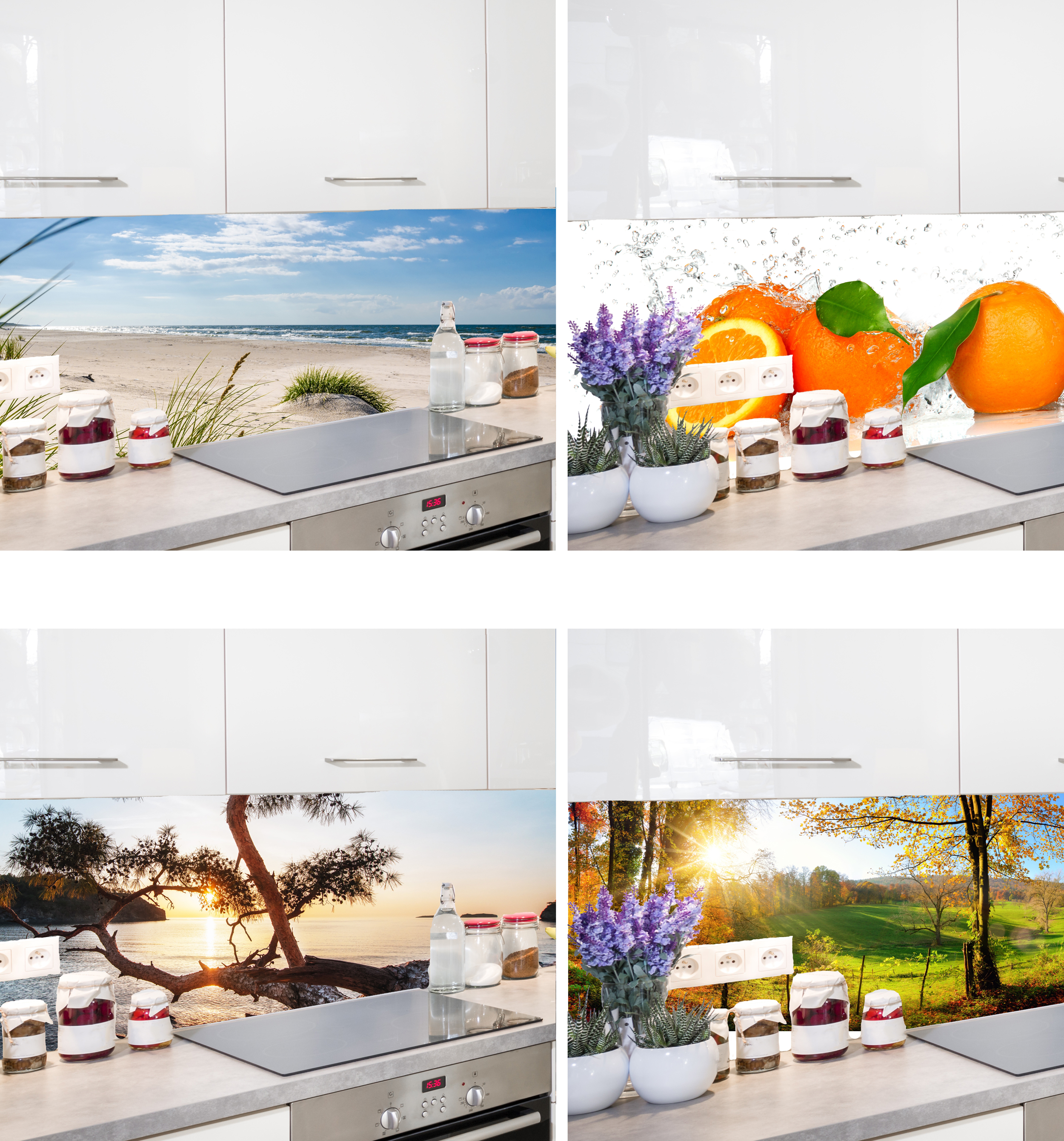 Küchenrückwand aus Glas 100x50cm ESG Spritzschutz Diamanten Kunst 