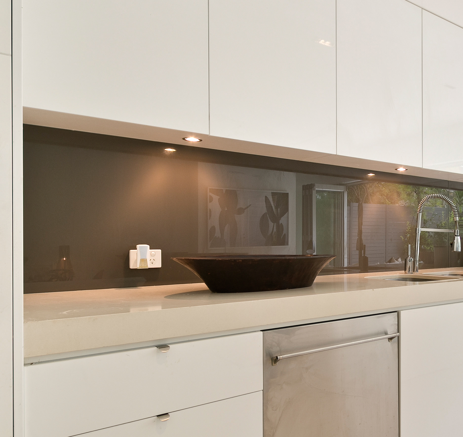 60x49 cm Weiß Küchenrückwand aus Glas SONDERANFERTIGUNG 