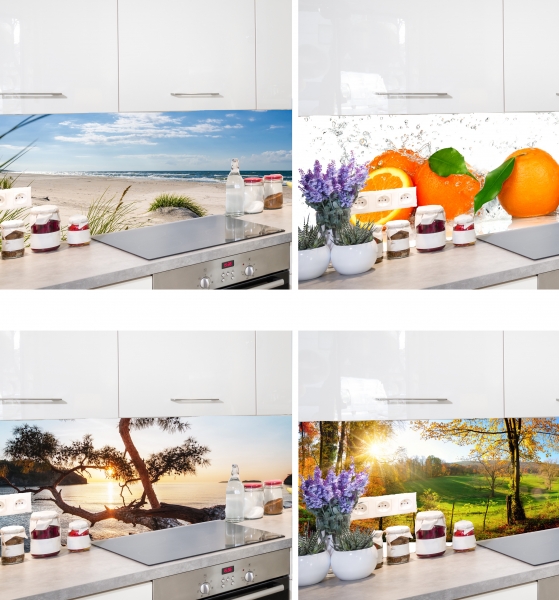 Küchenrückwand OLIVE SP685 Premium AcrylGlas überdeckt Fugen Küche Spritzschutz 